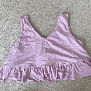 NWOT Wild Fable light pink crop ruffle tank XL